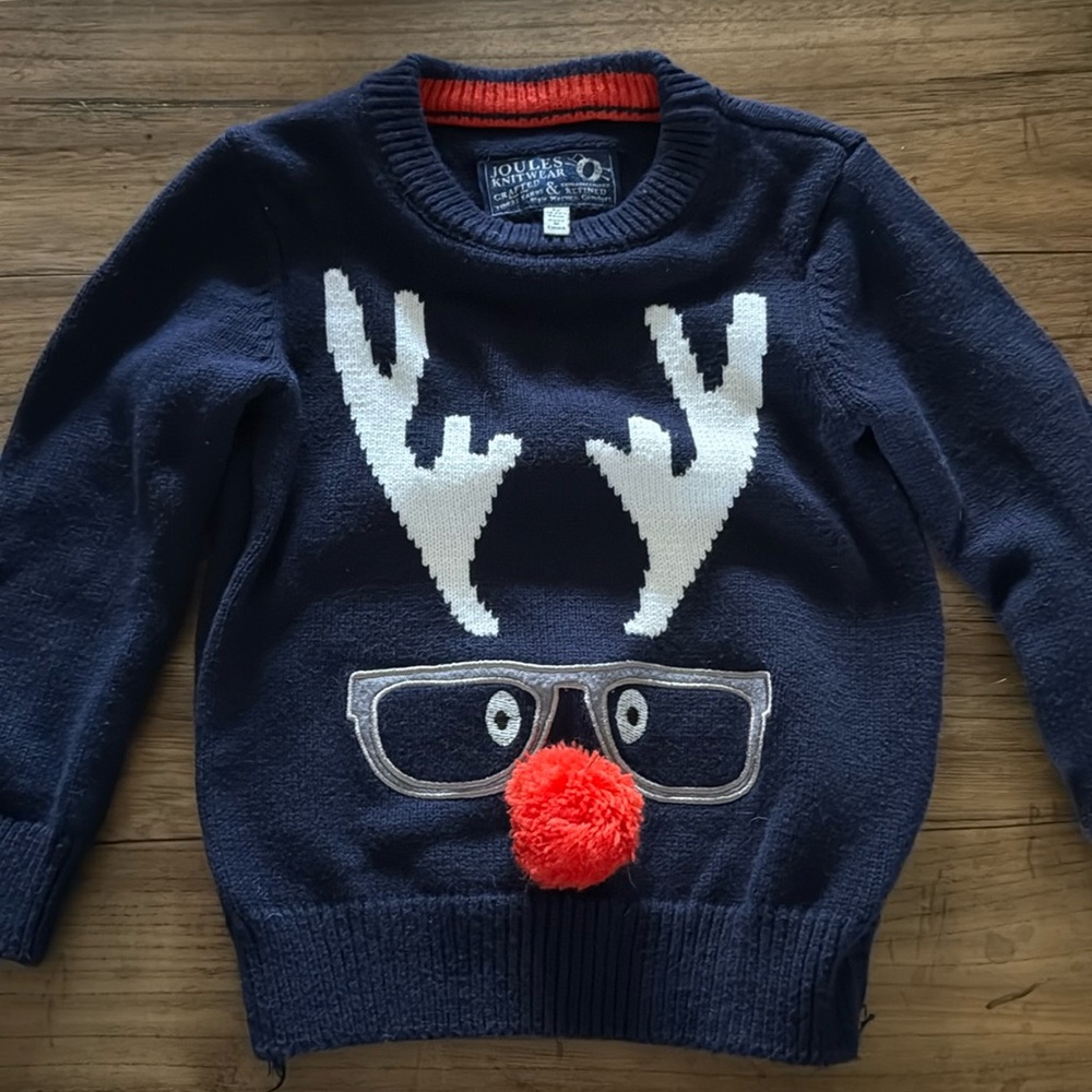 Joules Reindeer Sweater 2T